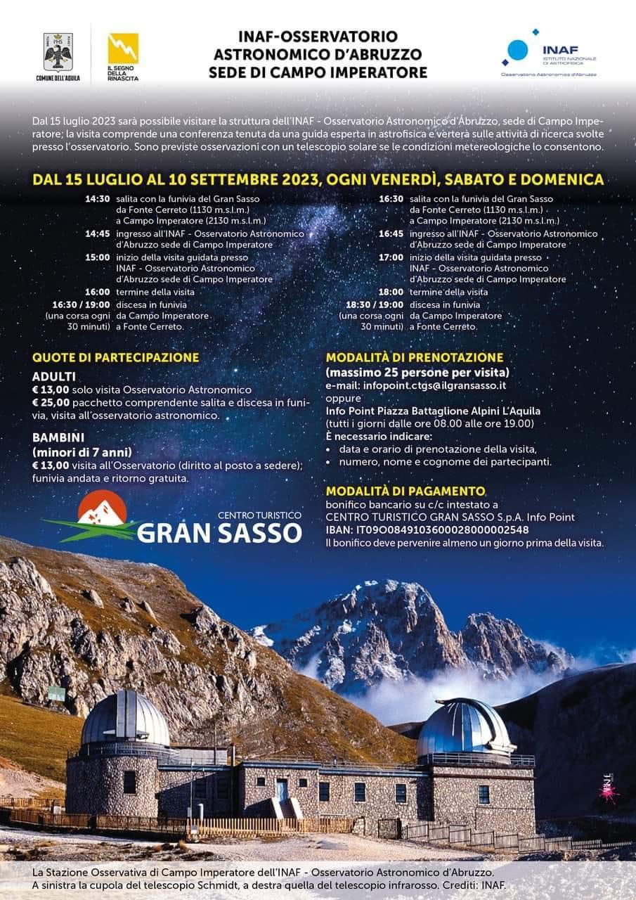 Visita all'osservatorio astronomico d'abruzzo